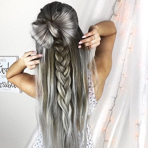 Silver haired goddess 🙌🏻 RG @okevaaa #hairenvy - KRISTINA | Lifestyle Blogger (@scunci_hair)