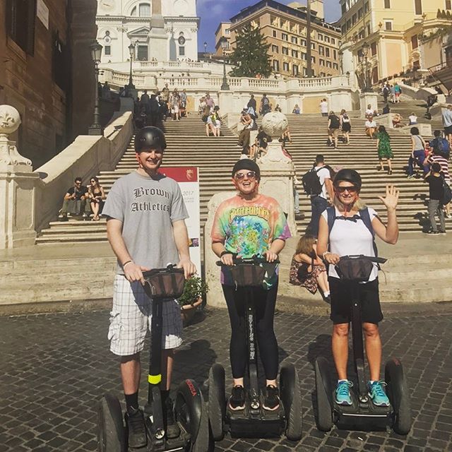 Segwaying around the Spanish steps! #citytour #smiles #hapiness #happytourists #familytime #rollingrome #segwaylove #bestwaytogo #bestcity #rome #greattime #greatweather #igersroma #iger #photooftheday - Marti (@rollingrometours)