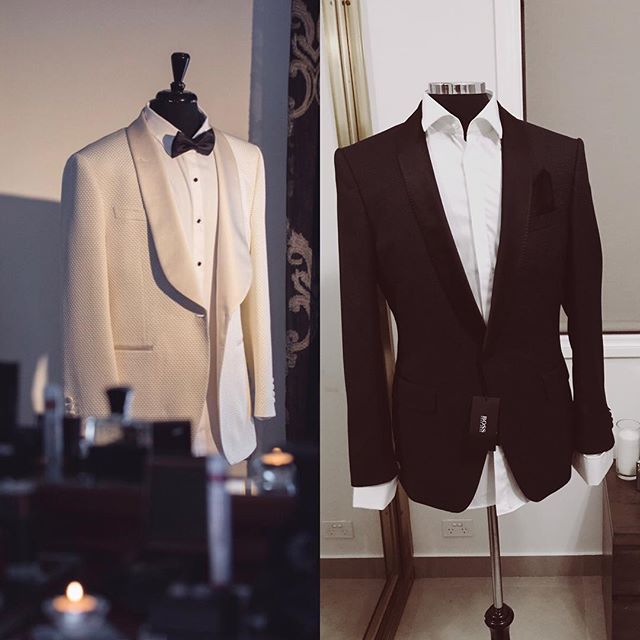 A suit made especially for a handsome groom on his wedding day 
Wedding Stylist: GD Events
Props Sweet Heavenly Events & Party Hire
Photography: Emilio B Photography
Suits: @alexgoodmancustom and @hugoboss
#groom #suit #mannequin #designer #alexgoodman #hugoboss #bedroom #bowtie #handsome #man #gracedagherevents - THE★DOUBLE★BARREL★BLACKOUT (@eventsgd)