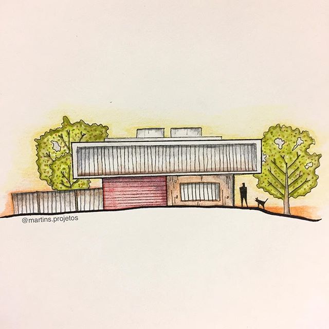 🖌🖍🏠🚶🏼🐶 #arq #arquitetura #areaexterna #arquiteturaedesign #arquiteturaeurbanismo #landscapearchitecture #design #architect #urbanismo #architetural #arqlovers #detalhes #arquiteturadesign #architeture #sketch #sketching #drawing #draw #markers #colors #modern #house #home #tree #green #orange #belohorizonte #arvore #detalhe #croqui - cakes and cookies (@martins.projetos)